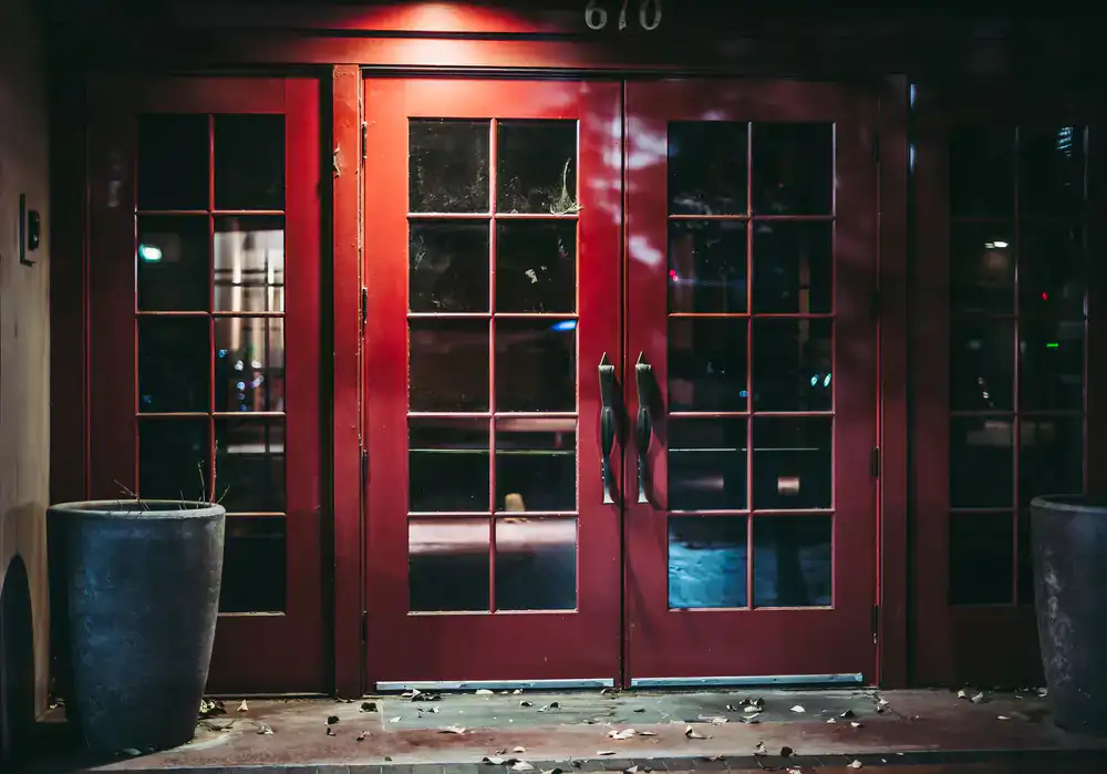 Exterior view of the axe throwing venue entrance